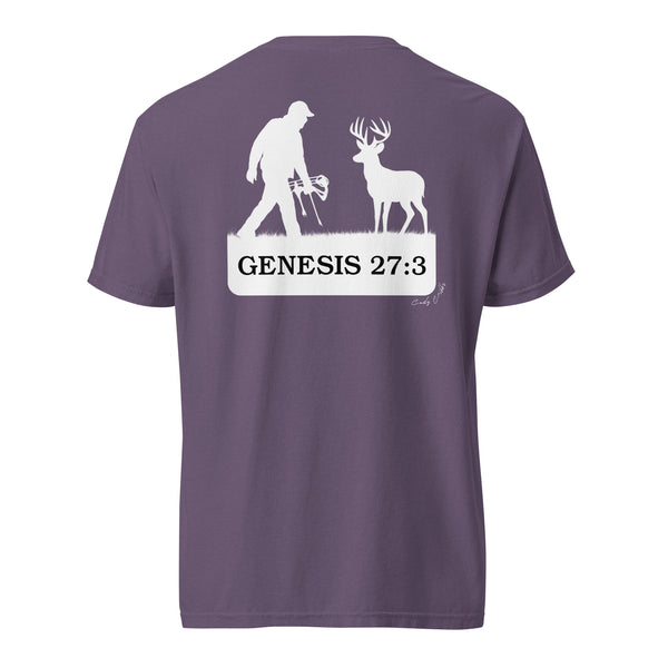 Grab Your Bow Genesis 27:3 Hunting Shirt Grape
