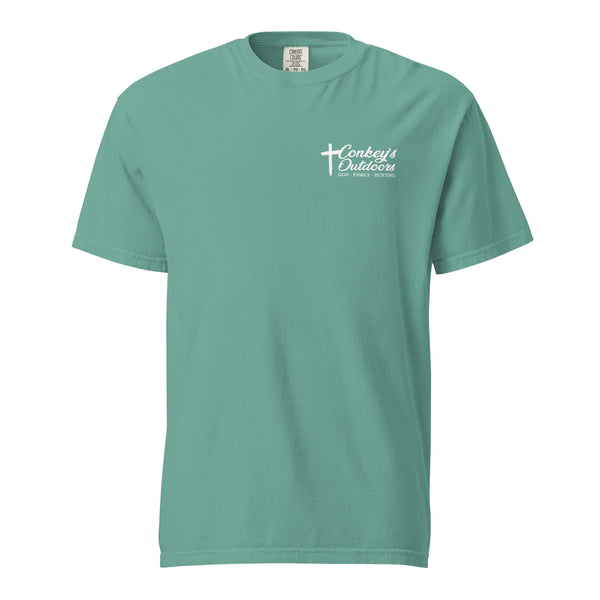 Grab Your Bow Genesis 27:3 Hunting Shirt  Seafoam Front
