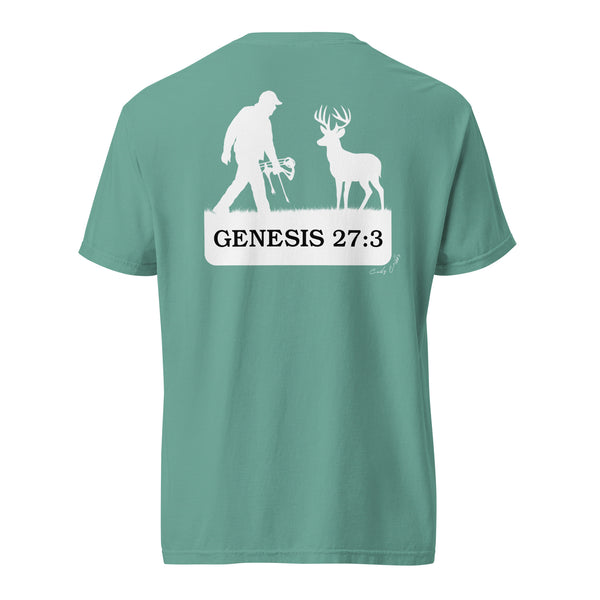 Grab Your Bow Genesis 27:3 Hunting Shirt Seafoam