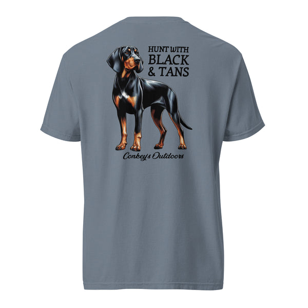 Hunt with Black & Tans Black and Tan Coonhound Shirt Blue Jean
