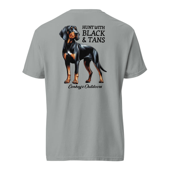Hunt with Black & Tans Black and Tan Coonhound Shirt Granite

