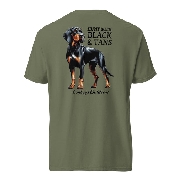 Hunt with Black & Tans Black and Tan Coonhound Shirt Moss

