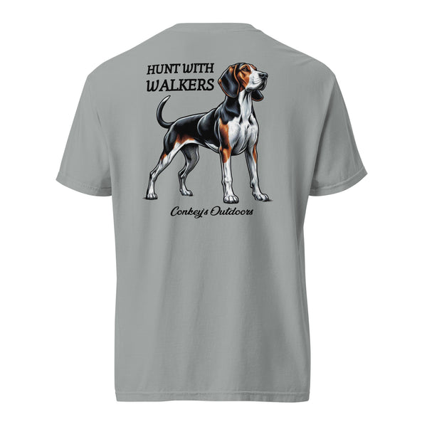Hunt with Walkers Treeing Walker Coonhound Shirt Granite