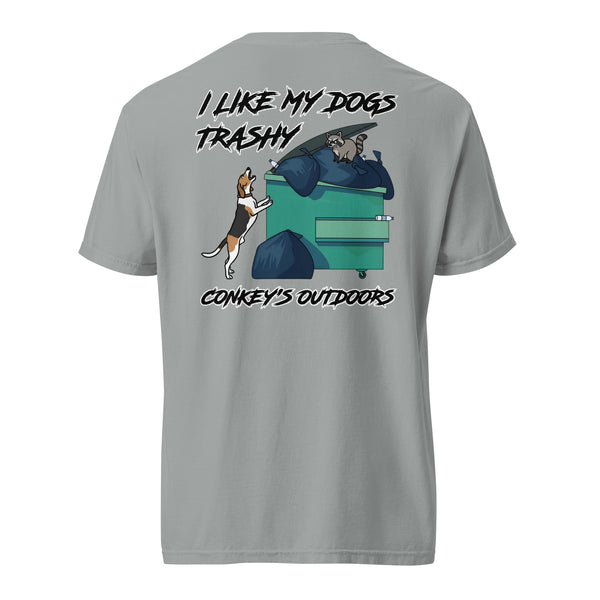 I Like My Dogs Trashy Coonhound Shirt Granite