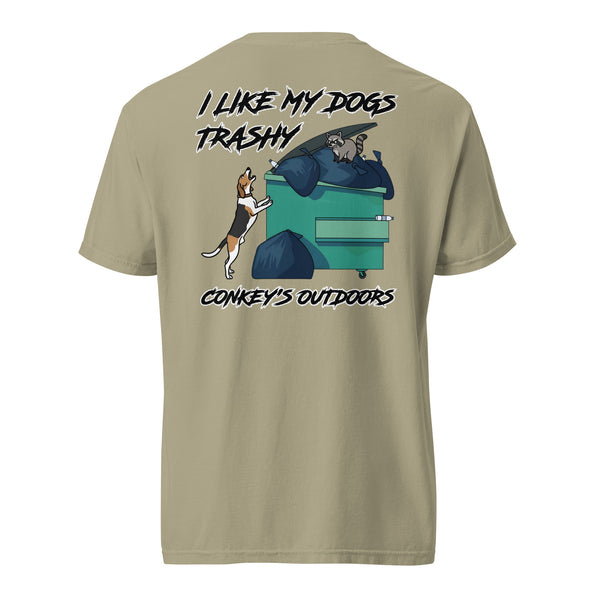 I Like My Dogs Trashy Coonhound Shirt Khaki