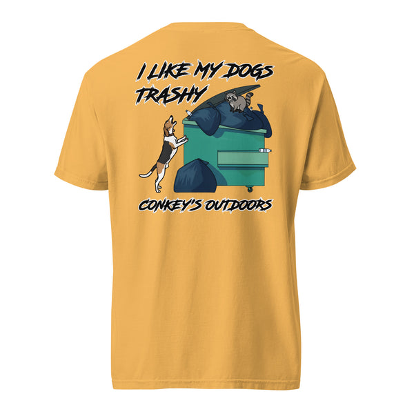 I Like My Dogs Trashy Coonhound Shirt Mustard