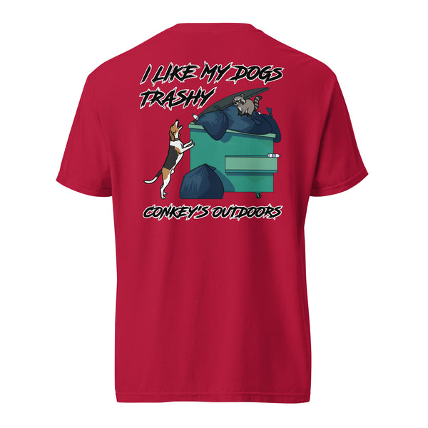 I Like My Dogs Trashy Coonhound Shirt Red