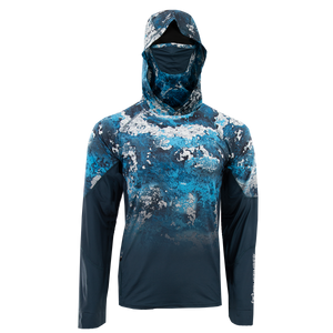 SightCast All-in-One Gradient Hoodie - Rift Camo/Steel Blue