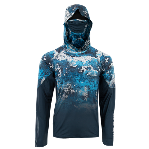 SightCast All-in-One Gradient Hoodie - Rift Camo/Steel Blue