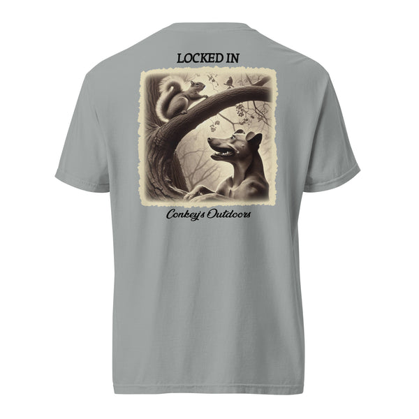 Locked In Squirrel Dog Shirt Granite
