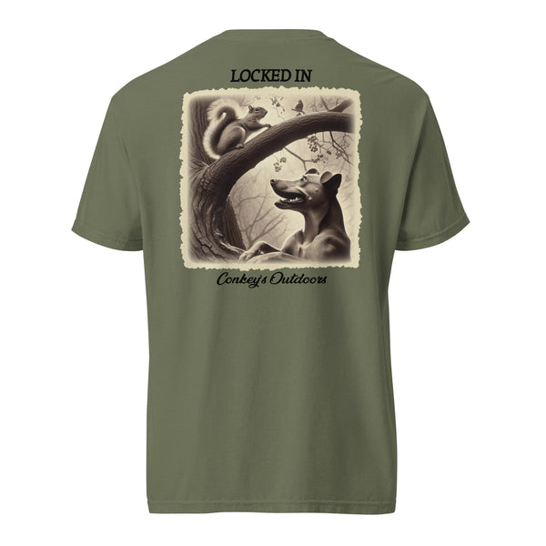Locked In Squirrel Dog Shirt Moss
