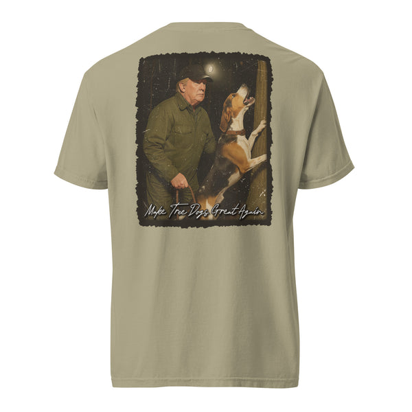 Make Tree Dogs Great Again Coonhound Shirt Khaki
