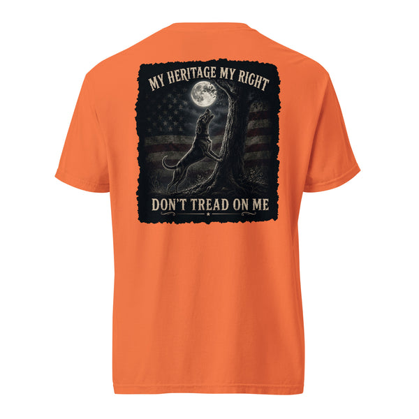 My Heritage My Right Coonhound Shirt Burnt Orange
