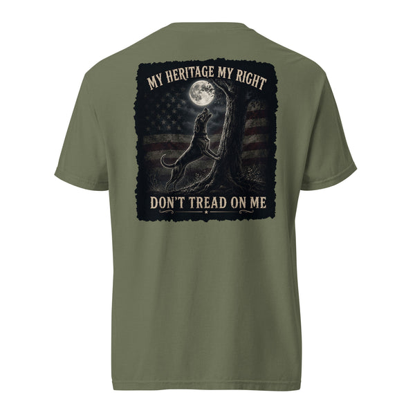 My Heritage My Right Coonhound Shirt Moss 
