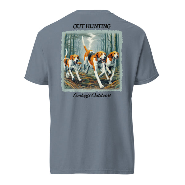 Out Hunting Pack of Hounds Shirt Blue Jean