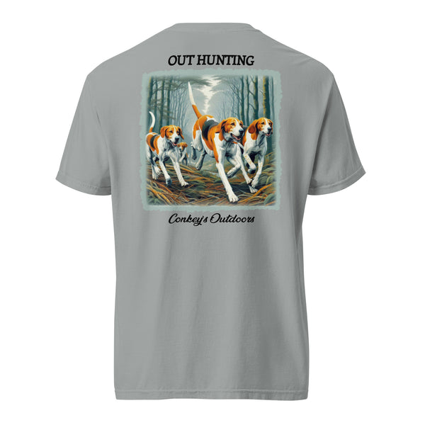 Out Hunting Pack of Hounds Shirt Granite