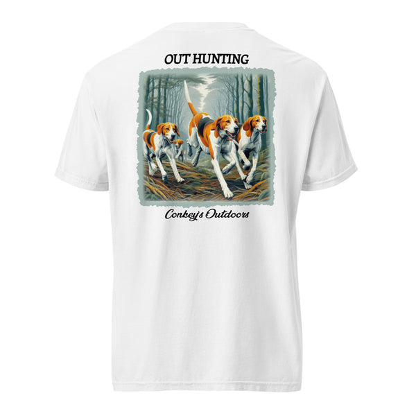 Out Hunting Pack of Hounds Shirt White