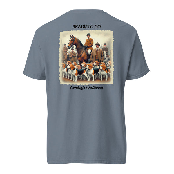 Ready To Go Vintage Fox Hunt Shirt Blue Jean
