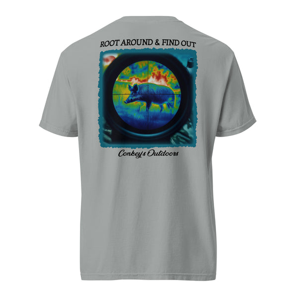 Root Around & Find Out Thermal Hog Hunting Shirt Granite
