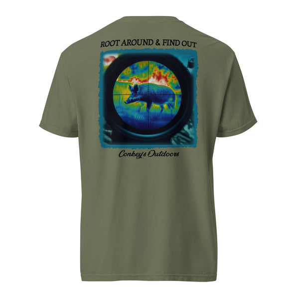 Root Around & Find Out Thermal Hog Hunting Shirt Moss
