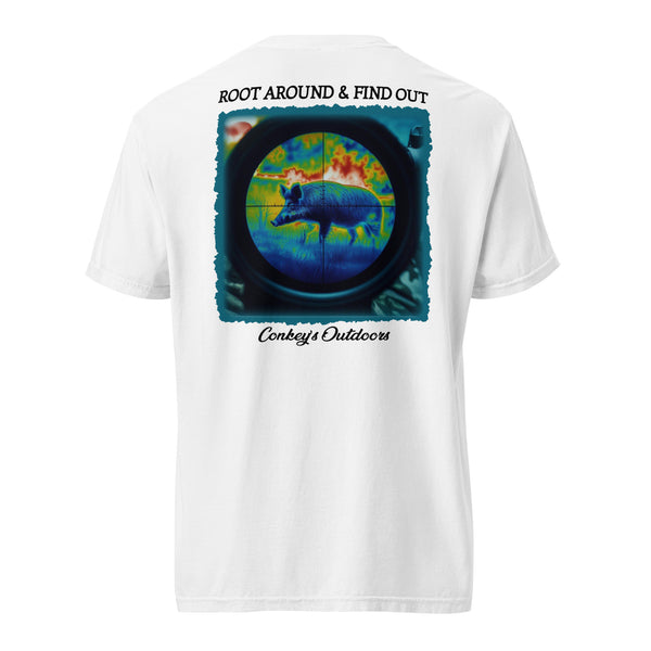 Root Around & Find Out Thermal Hog Hunting Shirt White
