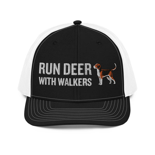 Run Deer with Walkers Hat Black / White Front
