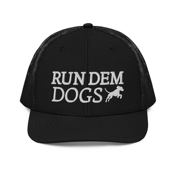 Run Dem Dogs Hat Black Front
