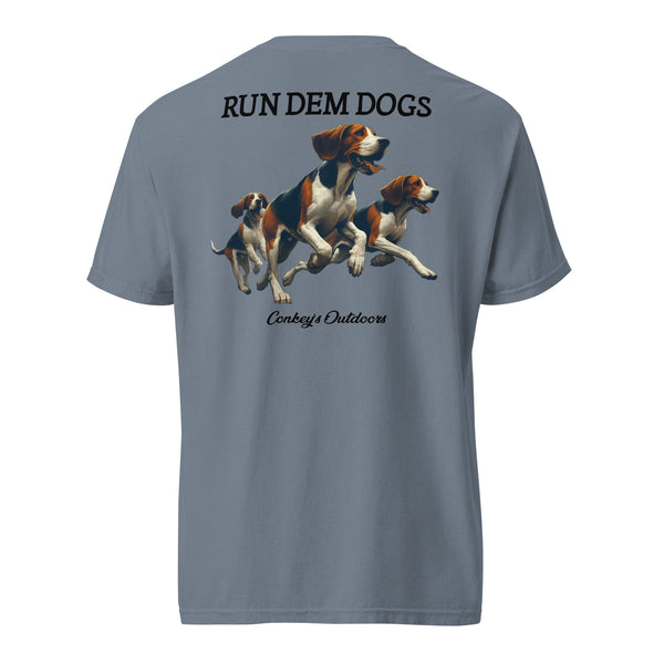 Run Dem Dogs Hunting Hound Shirt Blue Jean