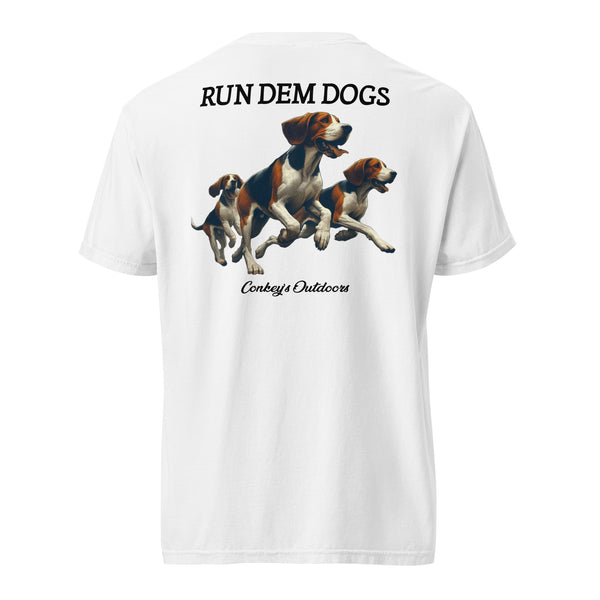 Run Dem Dogs Hunting Hound Shirt White