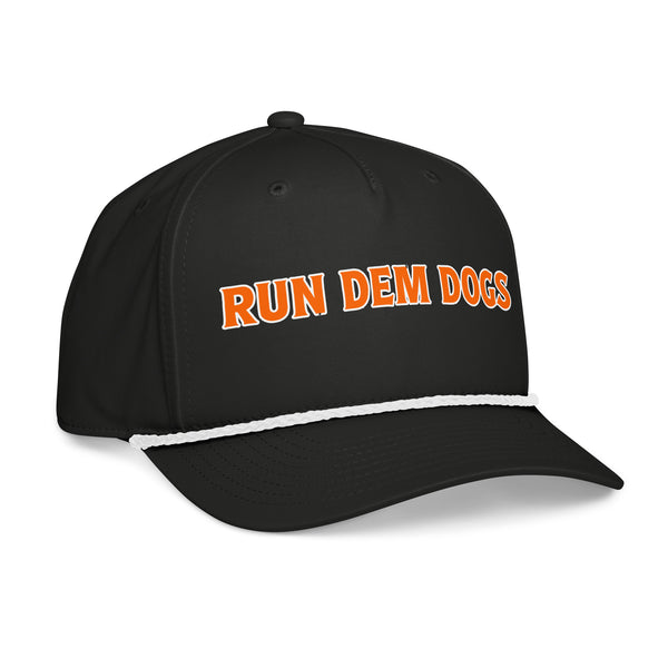 Run Dem Dogs Rope Hat Black/White Side
