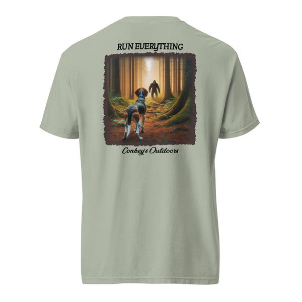 Run Everything Bigfoot Hunting Hound Shirt Bay