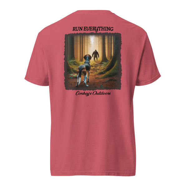 Run Everything Bigfoot Hunting Hound Shirt Watermelon