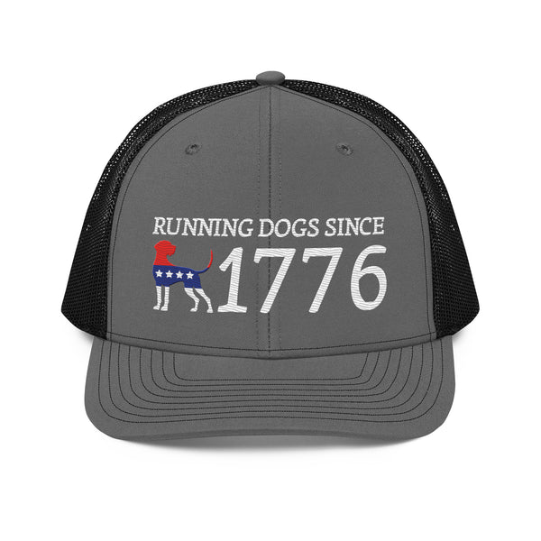 Running Dogs Since 1776 Coonhound Snapback Hat Charcoal and Black