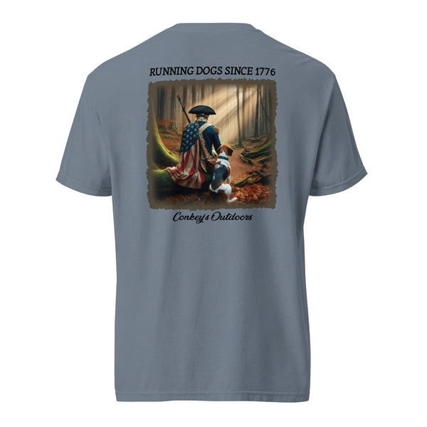 Running Dogs Since 1776 Patriotic Shirt Blue Jean
