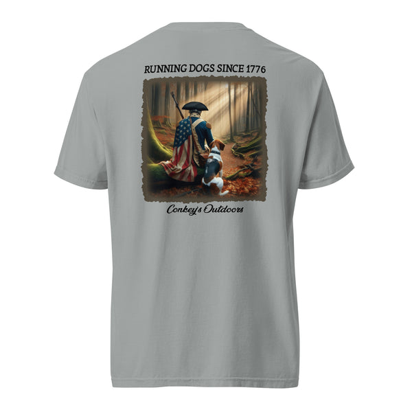 Running Dogs Since 1776 Patriotic Shirt Granite
