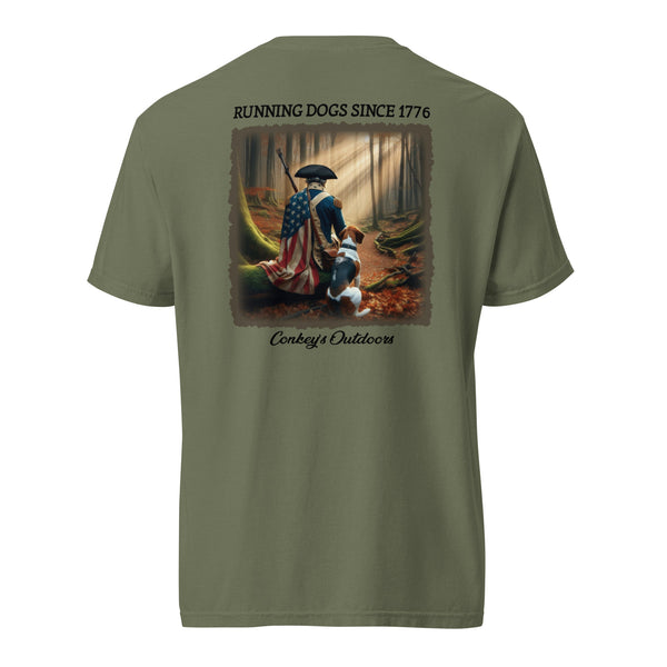 Running Dogs Since 1776 Patriotic Shirt Moss
