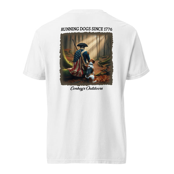 Running Dogs Since 1776 Patriotic Shirt White
