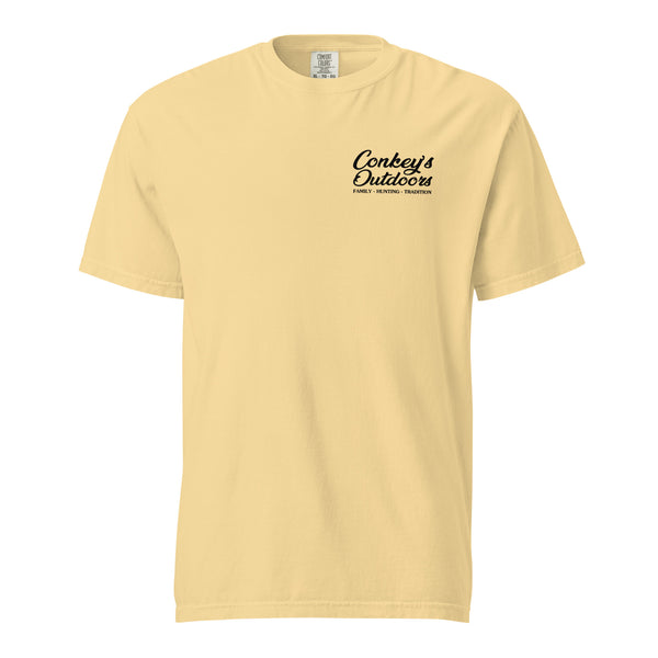 Take The Shot Truck Bed Hunting Shirt Butter Front