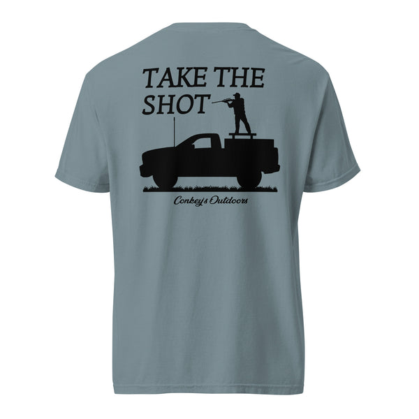 Take The Shot Truck Bed Hunting Shirt Ice Blue