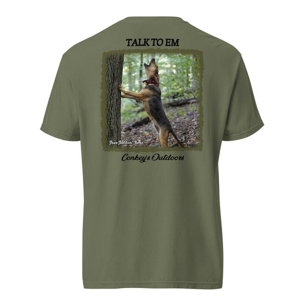 Talk To Em Treeing Coonhound Shirt Moss
