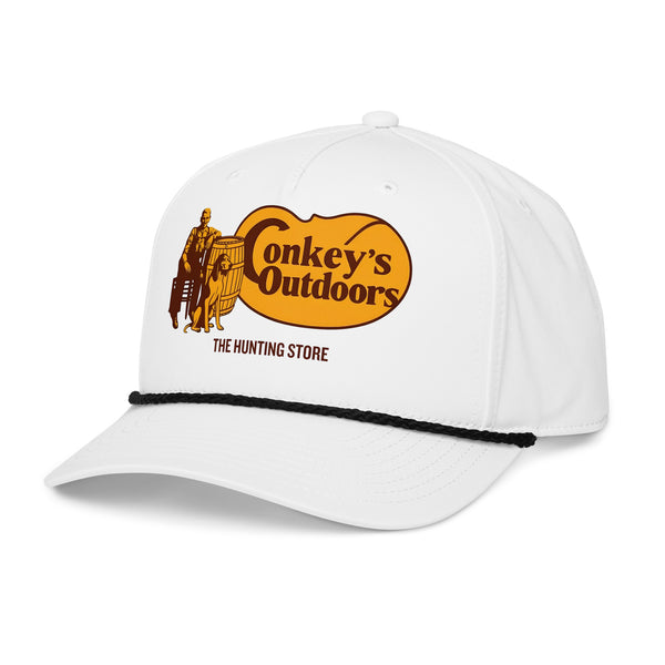 The Hunting Store Vintage Logo Rope Hat White/Black Side 