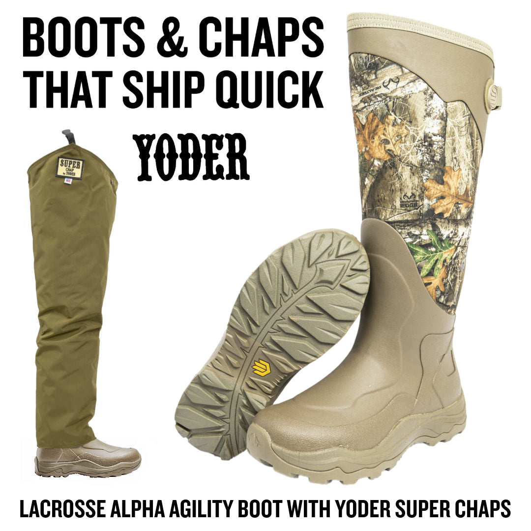 Boots & Chaps That Ship QUICK - Lacrosse Alpha Agility Boot with Yoder Super Chaps