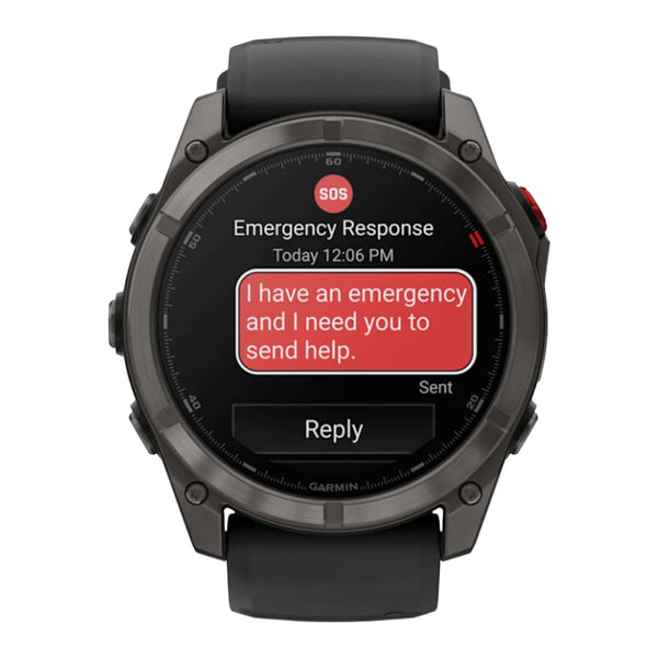 Garmin Fenix 8 Pro - 51 mm, AMOLED Sapphire, Carbon Gray DLC Titanium with Black/Pebble Gray