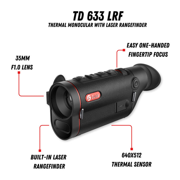 Guideir TD633 LRF handheld thermal scanner 640x512 sensor