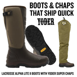 Boots & Chaps That Ship QUICK - Lacrosse Alpha Lite II Boots with Yoder Super Chaps