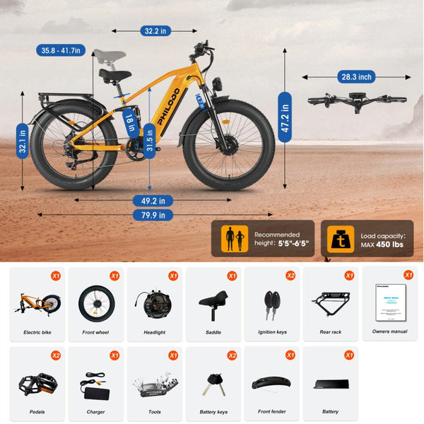Philodo Falcon Electric Hunting Bike (Step-Over)