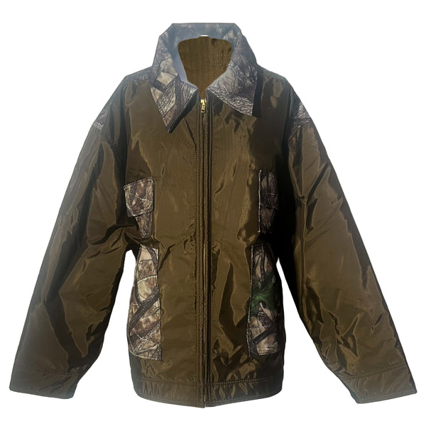 Southside 3/4 Length Camo/Brown Zippered Jacket