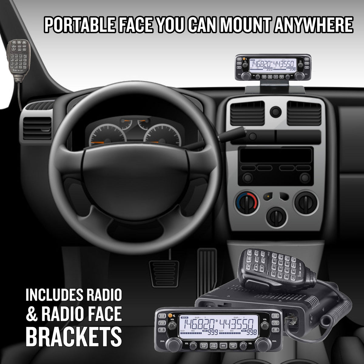 Icom IC-2730A VHF Radio (Includes Radio & Face Brackets) – Conkey's ...
