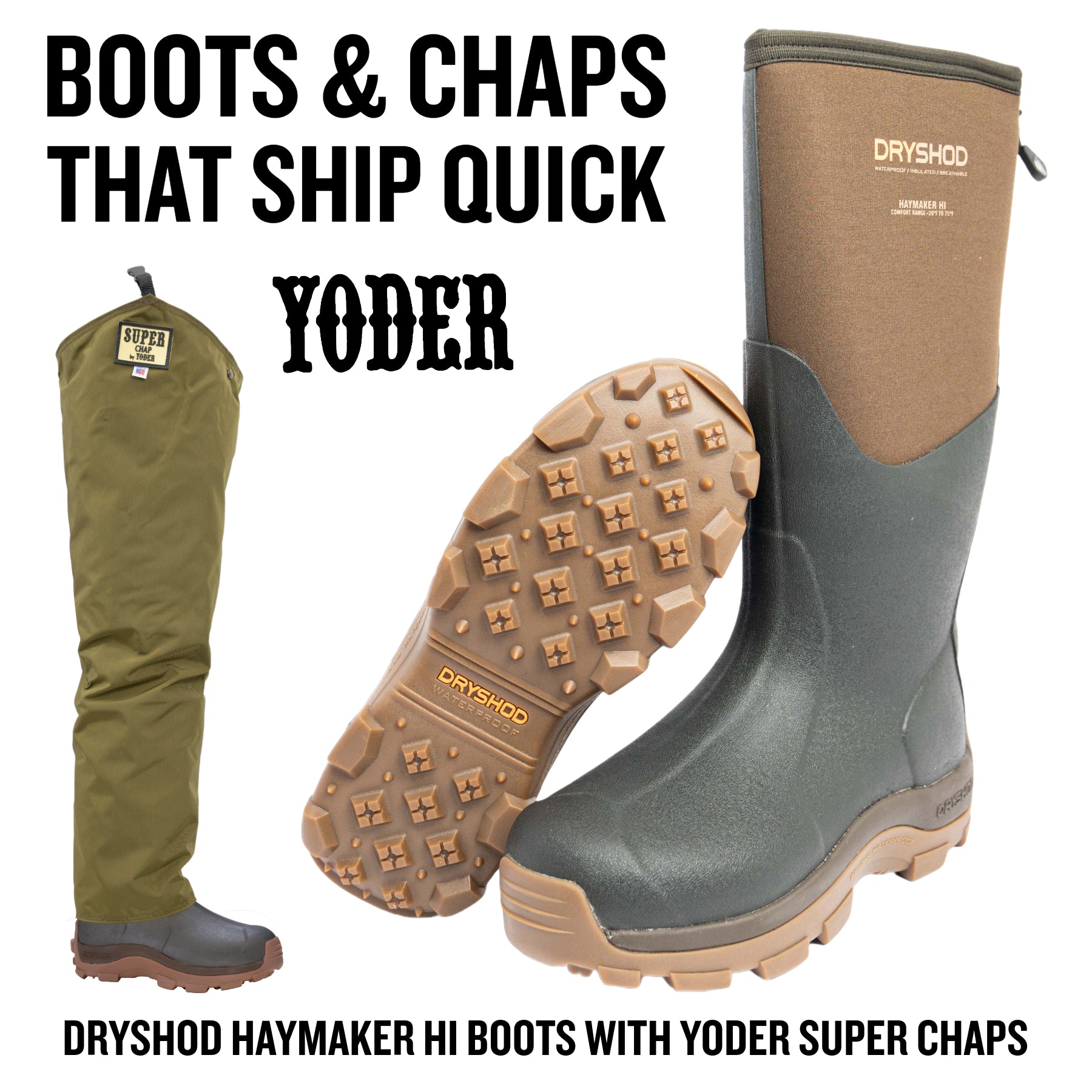 Boots Chaps That Ship QUICK Dryshod Haymaker Hi Boot with