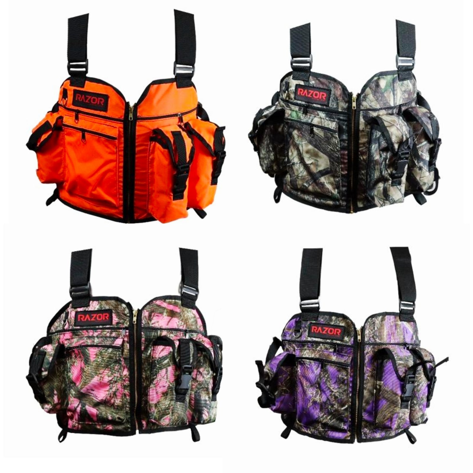 Razor Strap Vest - Camo & Orange – Conkey's Outdoors